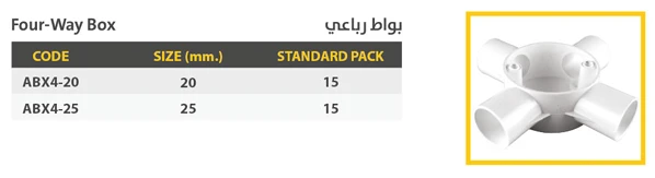 بواط رباعي UPVC